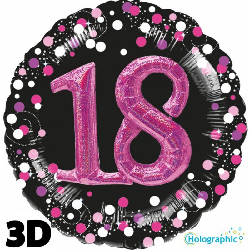 Palloncini 18° Compleanno Scintillante Rosa - Multi-Balloon (Cattex)