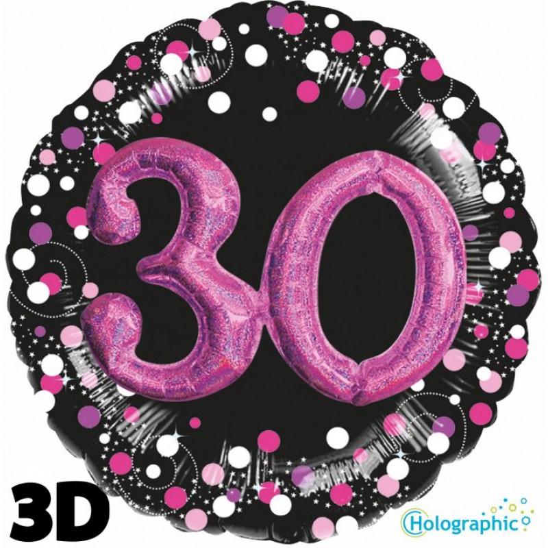 Palloncini 30° Compleanno Scintillante Rosa - Multi-Balloon (Cattex)