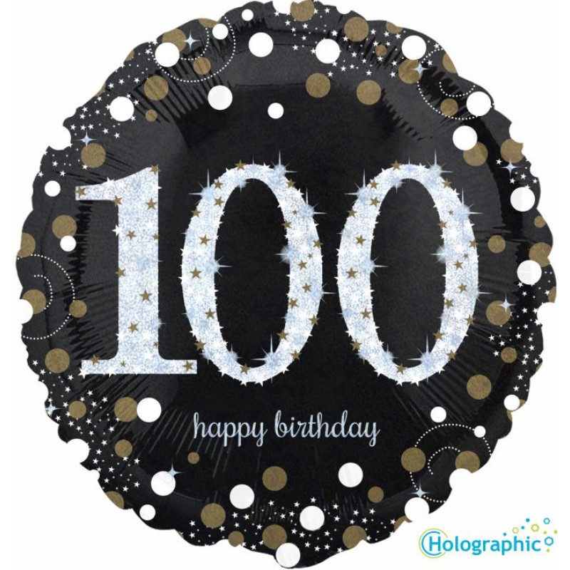 100th Sparkling Birthday Balloons (Cattex)