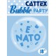 Cattex - 18 Inch Clear Bubble Balloons With A Baby Boy Print