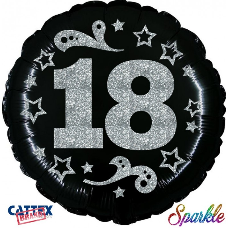 Cattex - Palloncini Mylar 18 anni Sparkle glitter (18”)