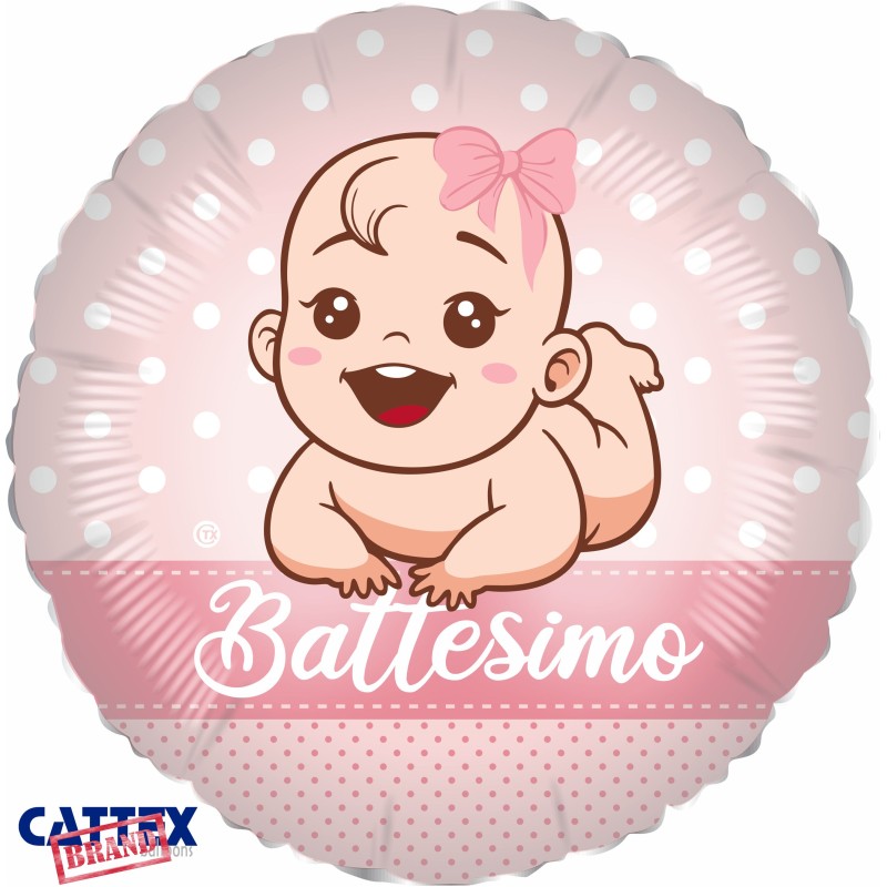 Cattex - Mylar Balloons Baby Girl Baptism (18")
