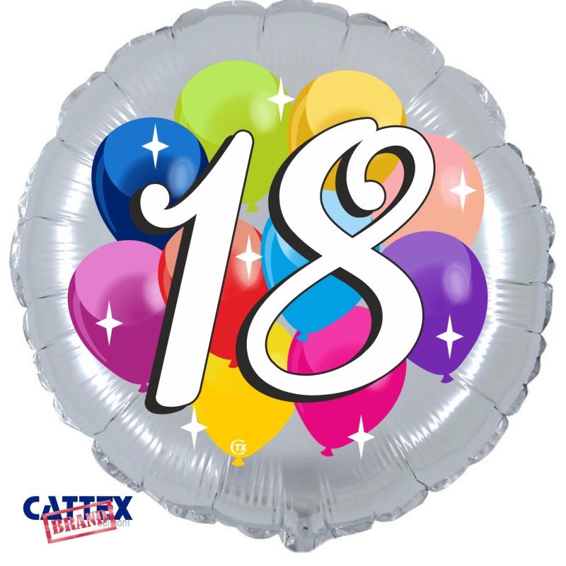 Cattex - Mylar Balloons 18 years Party (18”)