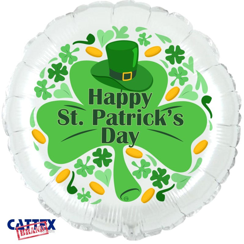 Cattex - Palloncini Mylar St. Patrick's Day Trifoglio (18”)