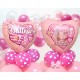 Cattex - Mylar Balloons Baptism Pink Hearts (18")
