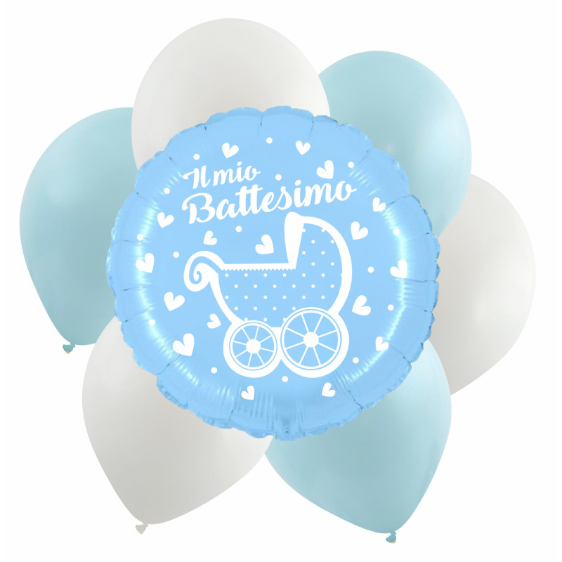 Cattex - Party kit "Battesimo Carrozzina Blu"