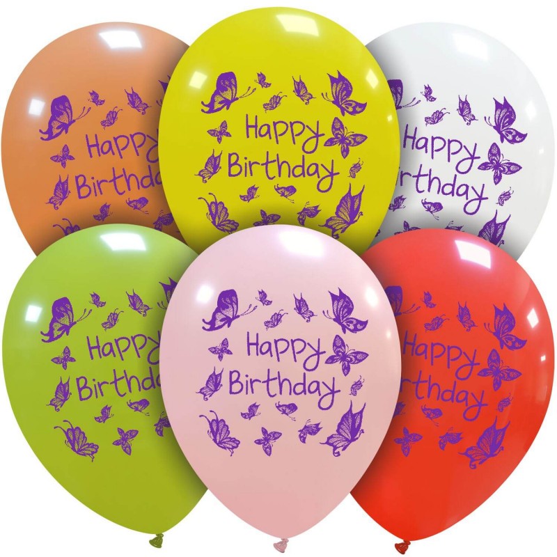12" Happy Birthday Farfalle(PT/110DS.C0311)