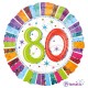 Cattex 80th Birthday Radiant Foil Balloons