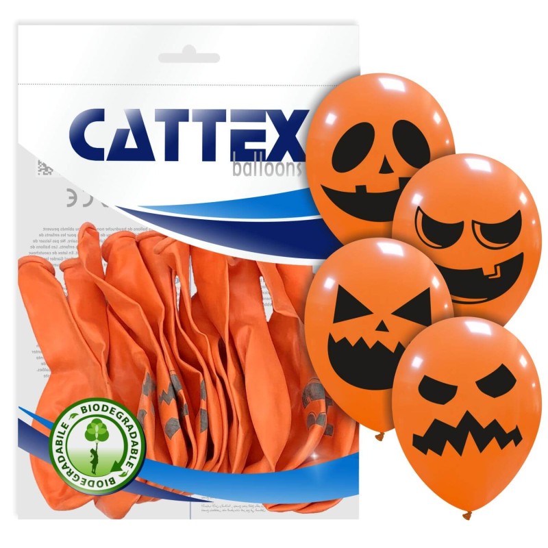 Cattex Pumpkin Faces Balloons In 20 Piece Bags