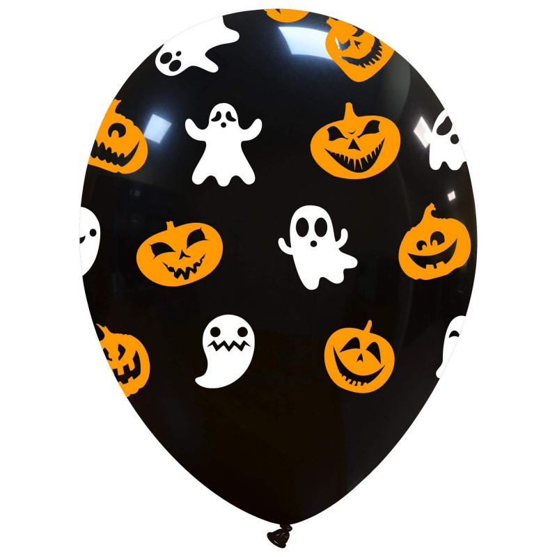 Cattex Palloncini Halloween Con Stampa Neon di Zucche e Fantasmi