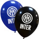 Cattex 12 Inch black and blue balloons with official inter club crest