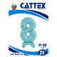Cattex Number 8 Foil Balloons With Support Base