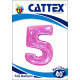 Cattex - Palloncini Mylar Numero 5 Colori Glitter
