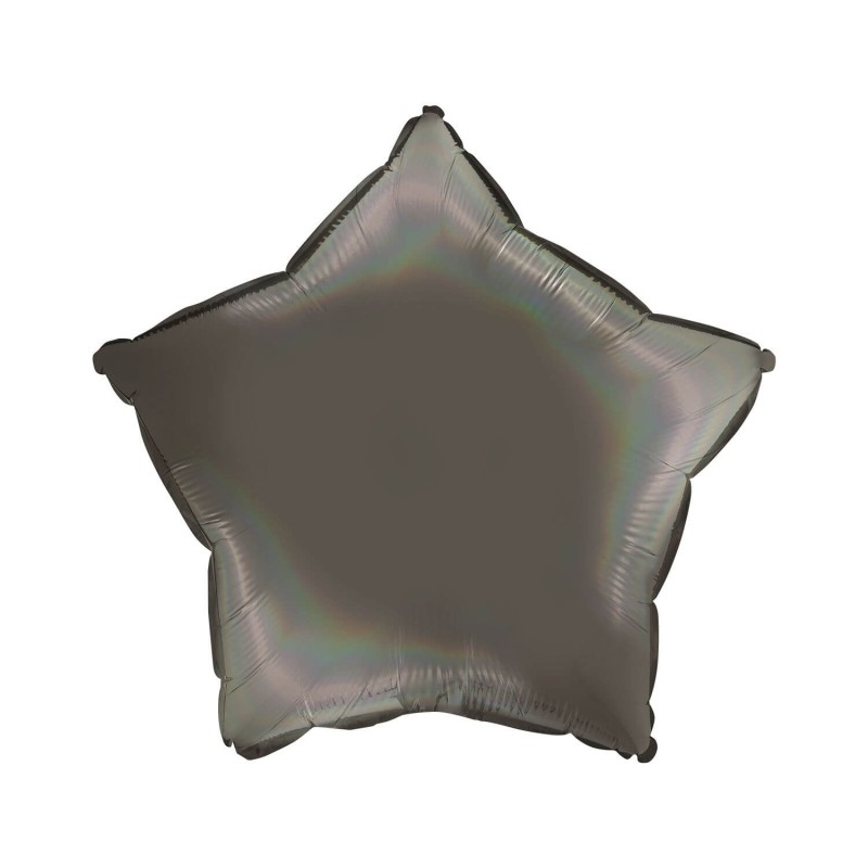Cattex Platinum Graphite 18 Inch Star Shaped Foil Balloons