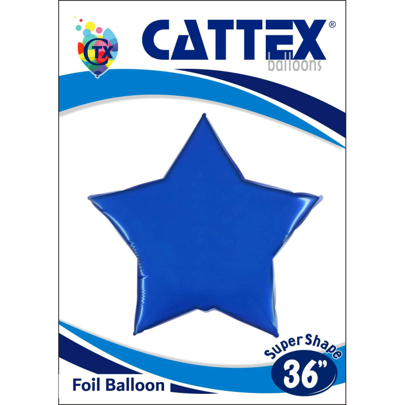 36 Inch Star Shaped Foil Balloons - Cattex
